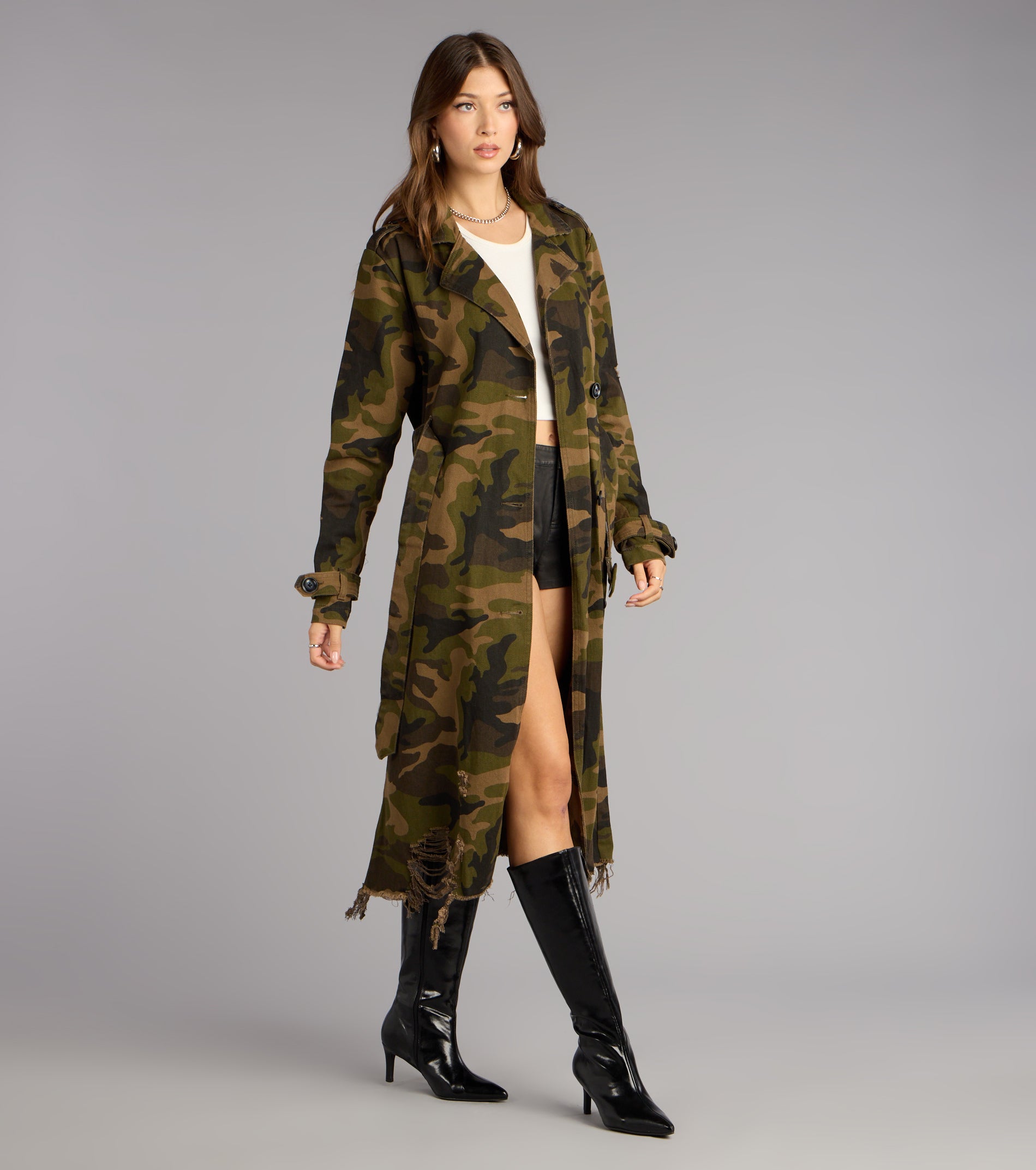 Street Command Camouflage Trench Coat - Image 4