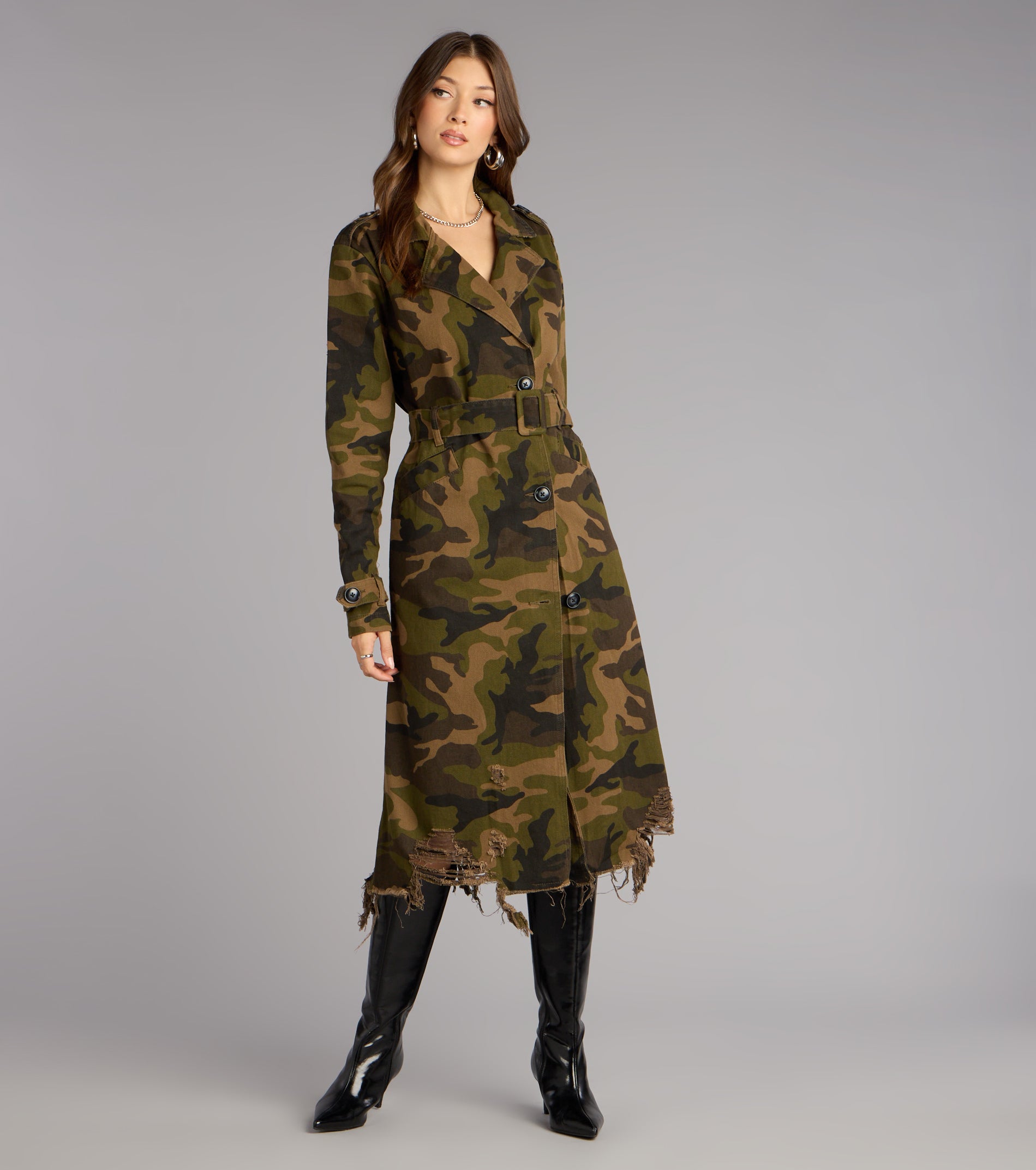 Street Command Camouflage Trench Coat - Image 5