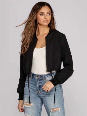 Bettah Brushed Rayon Bomber Jacket