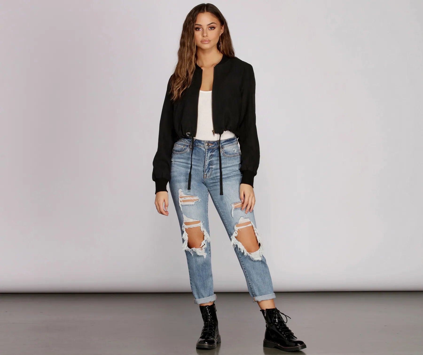 Bettah Brushed Rayon Bomber Jacket - Image 3