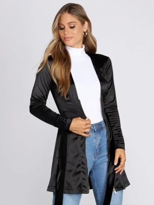 Stunning Sophistication Satin Trench Dress