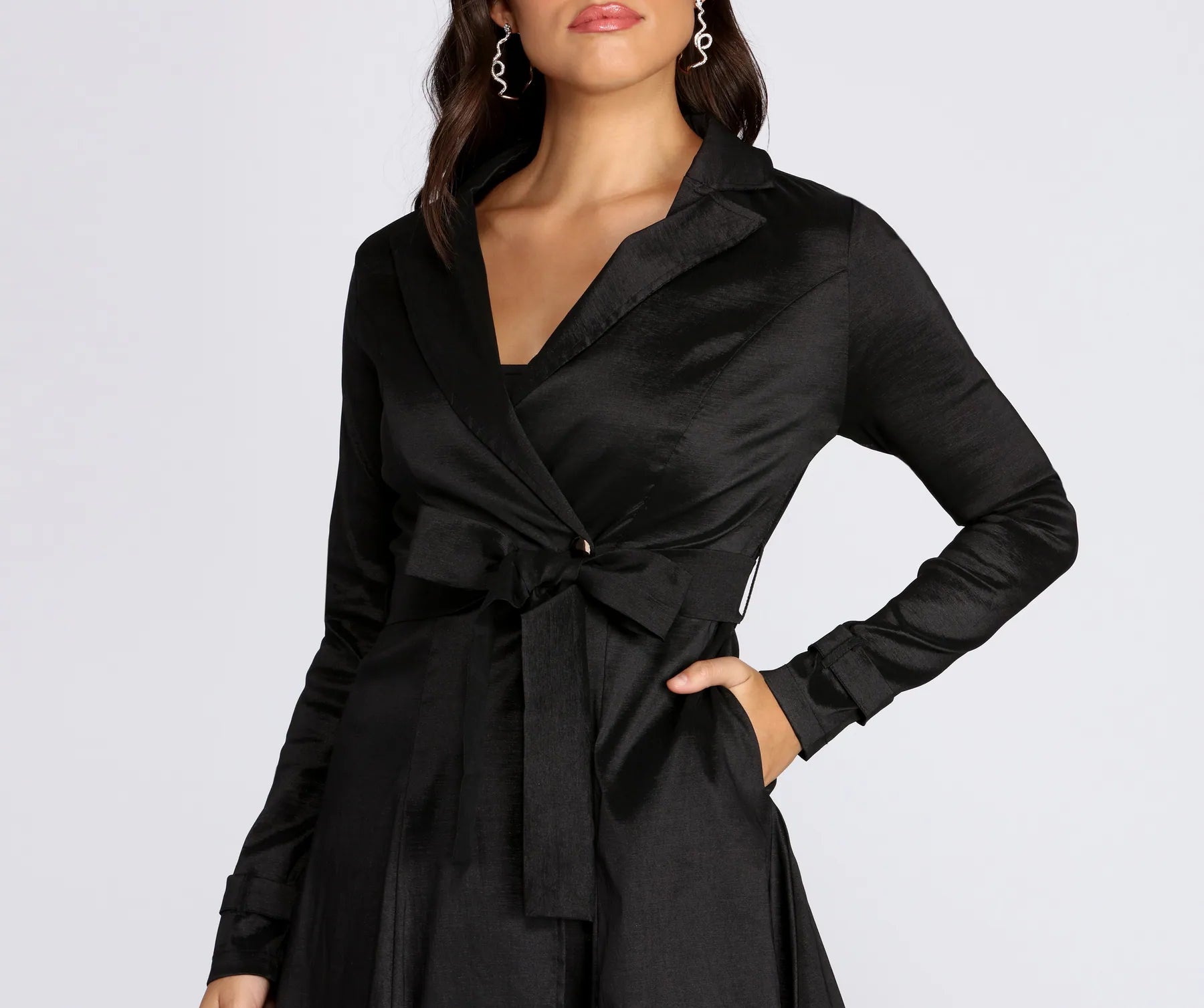 Taffeta Trench Coat Dress - Image 2