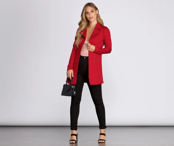 Amore Long Belted Trench Coat - Image 4