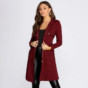 Down To Business Belted Trench Coat