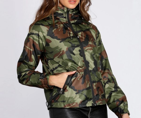 Nylon Camo Hooded Jacket - Image 2