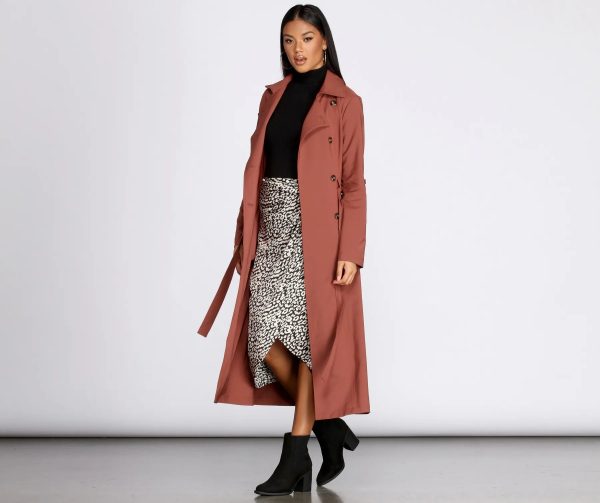 Double Trouble Long Trench Coat - Image 5