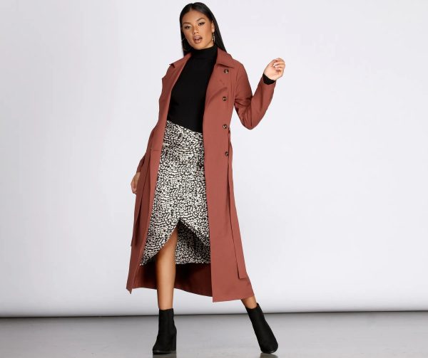 Double Trouble Long Trench Coat - Image 6