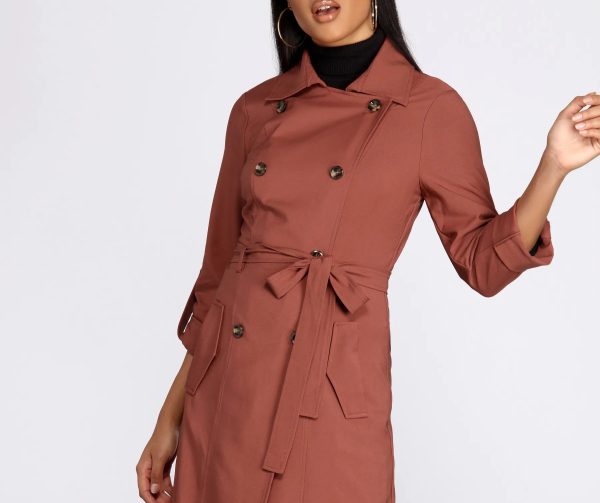 Double Trouble Long Trench Coat - Image 7