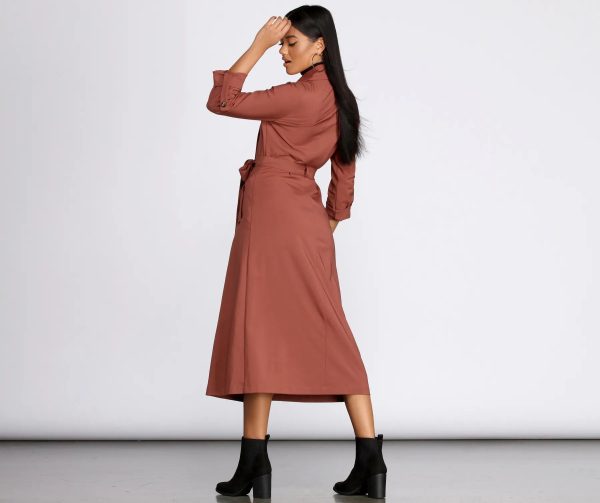 Double Trouble Long Trench Coat - Image 8