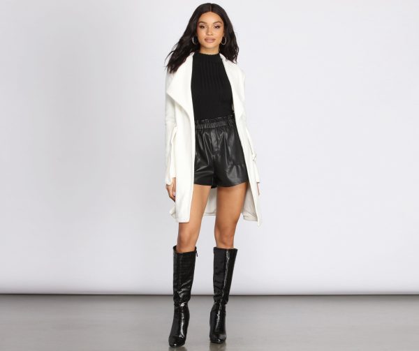 Out & About Drape Front Trench Coat - Image 3
