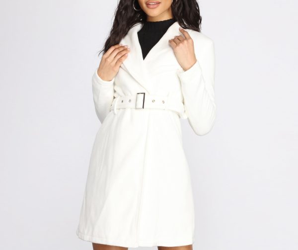Out & About Drape Front Trench Coat - Image 4