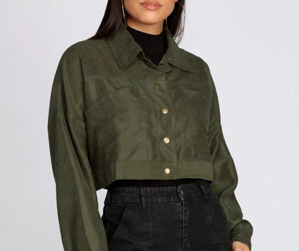 Cropped And Collared Lightweight Jacket - Image 2