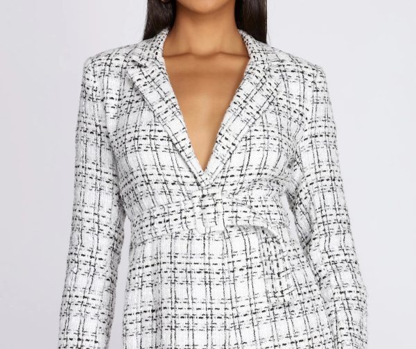 Boucle Belted Blazer Trench - Image 8