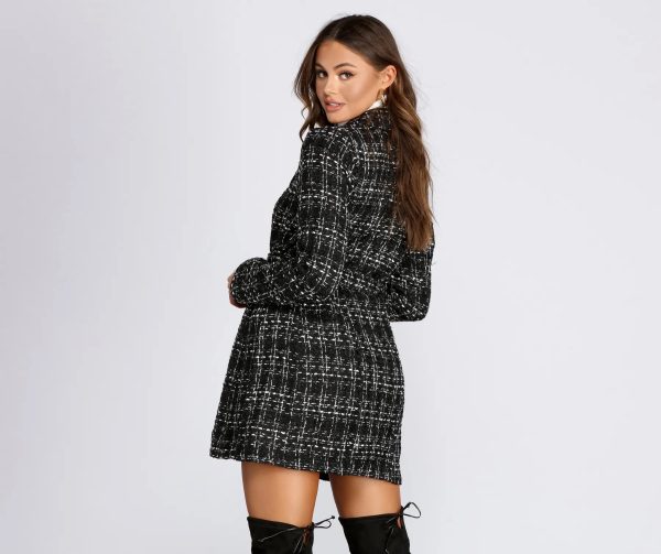 Boucle Belted Blazer Trench - Image 2