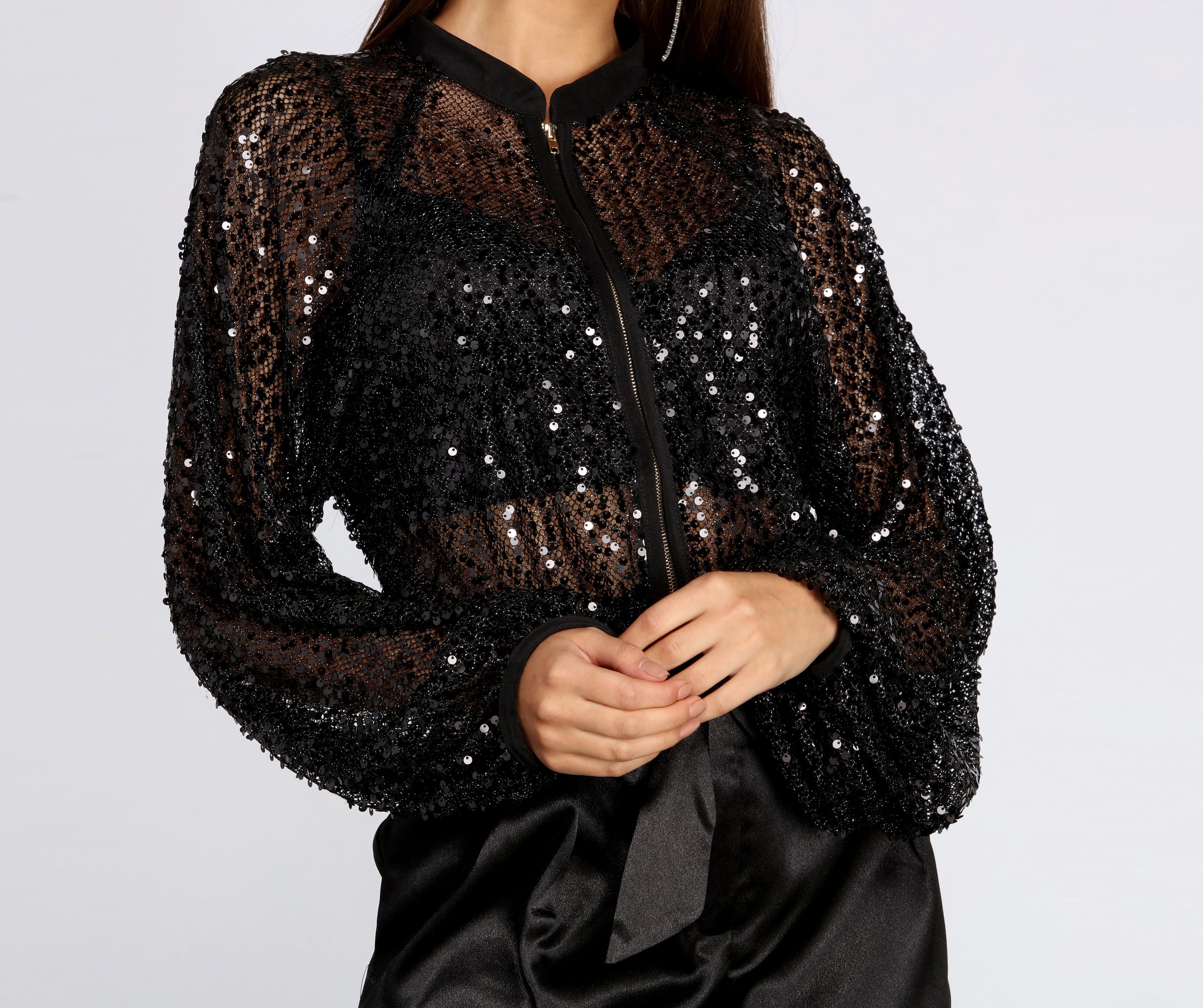 Party Poppin' Sequin Bomber Jacket - Image 4