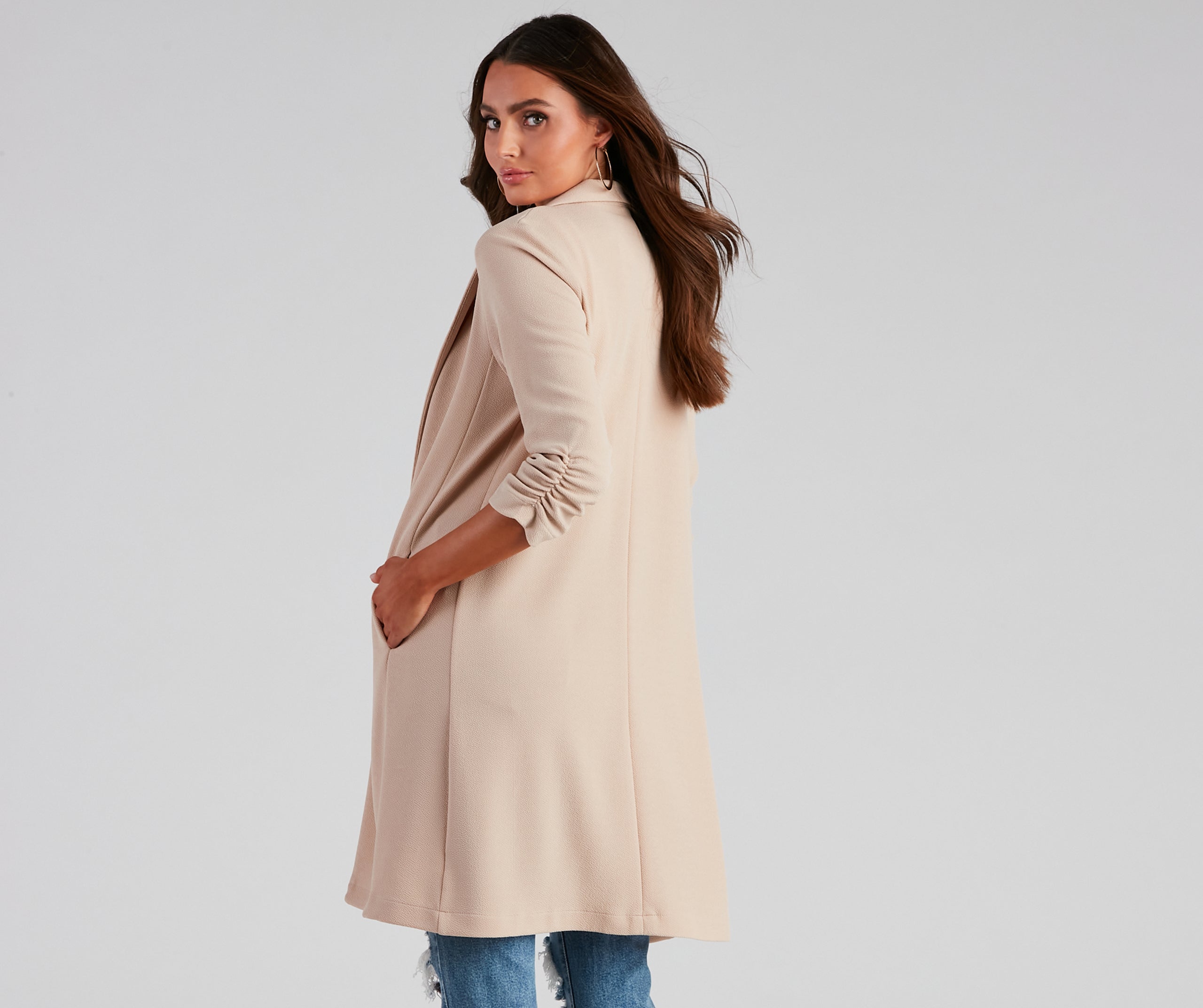 Boss Babe Crepe Longline Blazer - Image 2