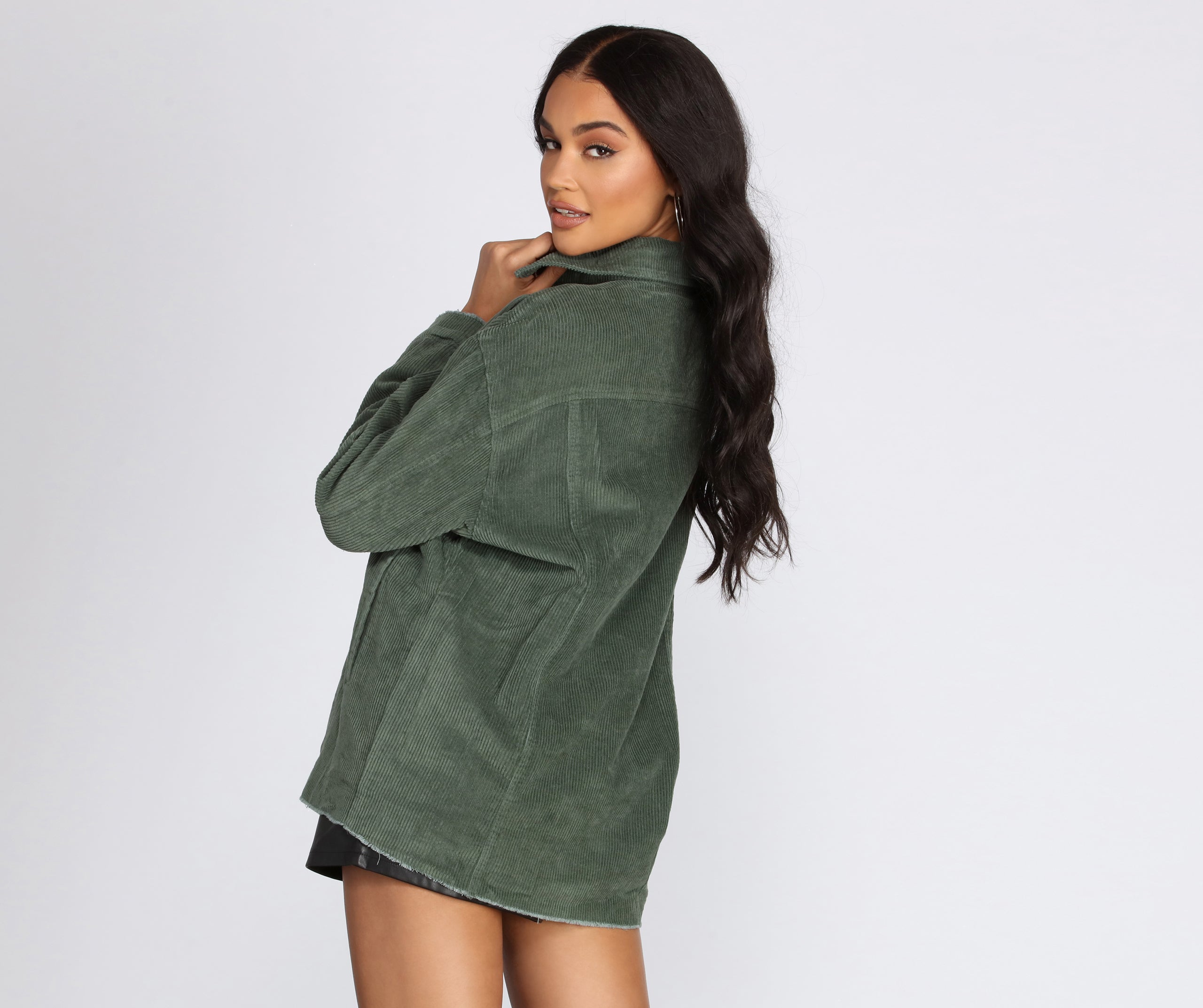 Over-Sized Boyfriend Corduroy Jacket - Image 2