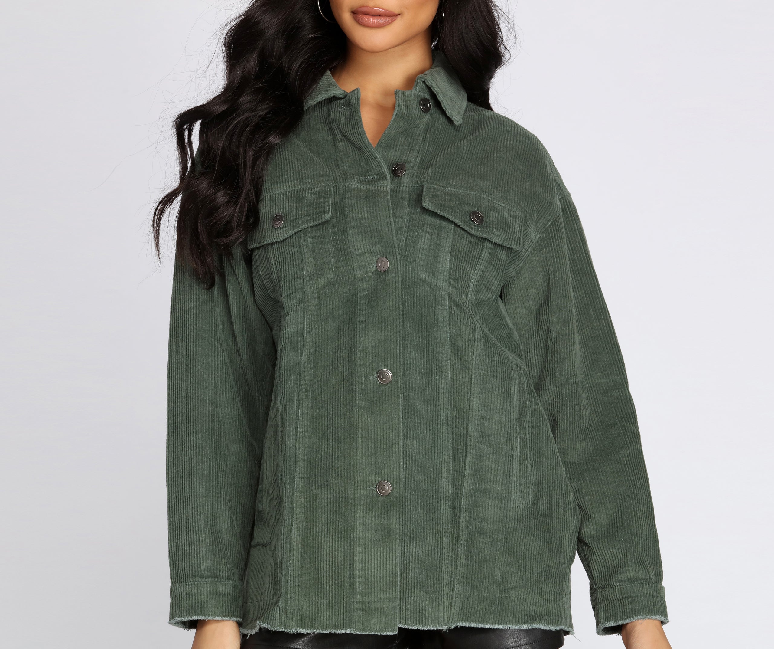 Over-Sized Boyfriend Corduroy Jacket - Image 3
