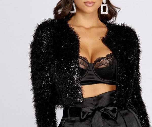 Shine Like No Other Shaggy Cropped Jacket - Image 4