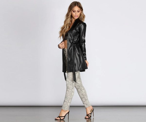 Catch Me Misbehavin' Flared Trench Coat - Image 3