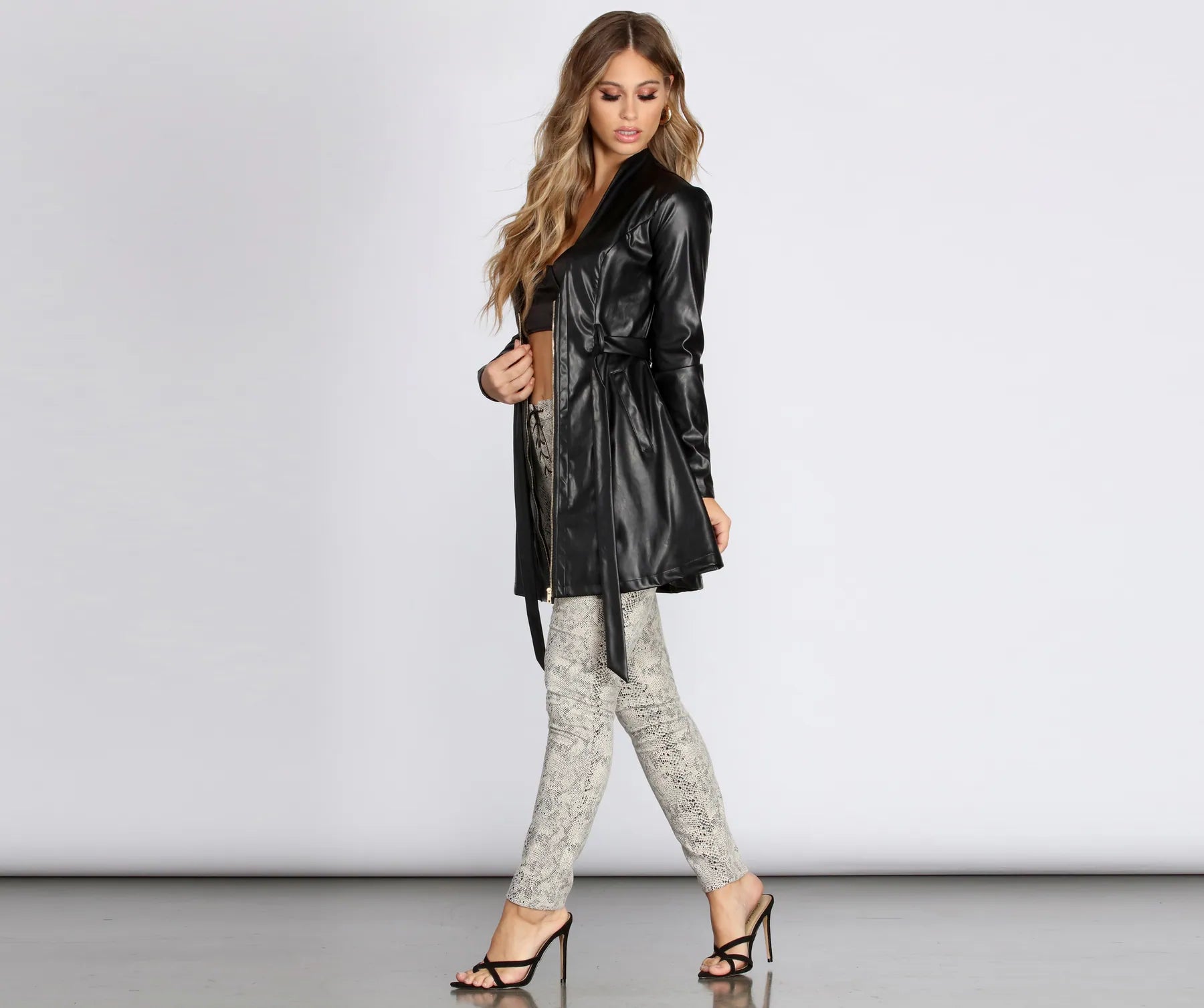 Catch Me Misbehavin' Flared Trench Coat - Image 3