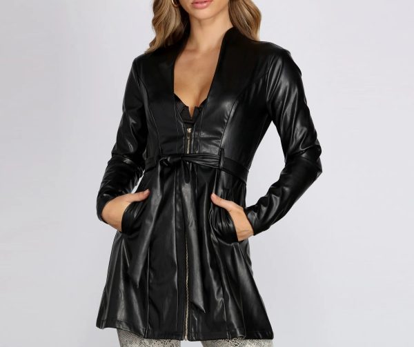 Catch Me Misbehavin' Flared Trench Coat - Image 4