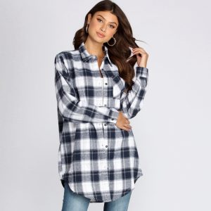 Traditional Sherpa Lined Long Flannel