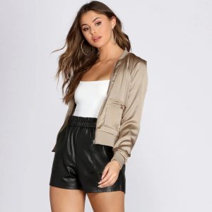 Day N' Night Satin Bomber Jacket