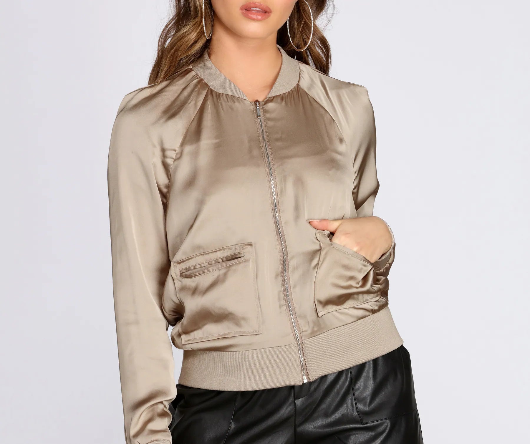Day N' Night Satin Bomber Jacket - Image 2