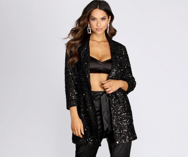 Off The Clock Sequin Blazer Dress - Image 5