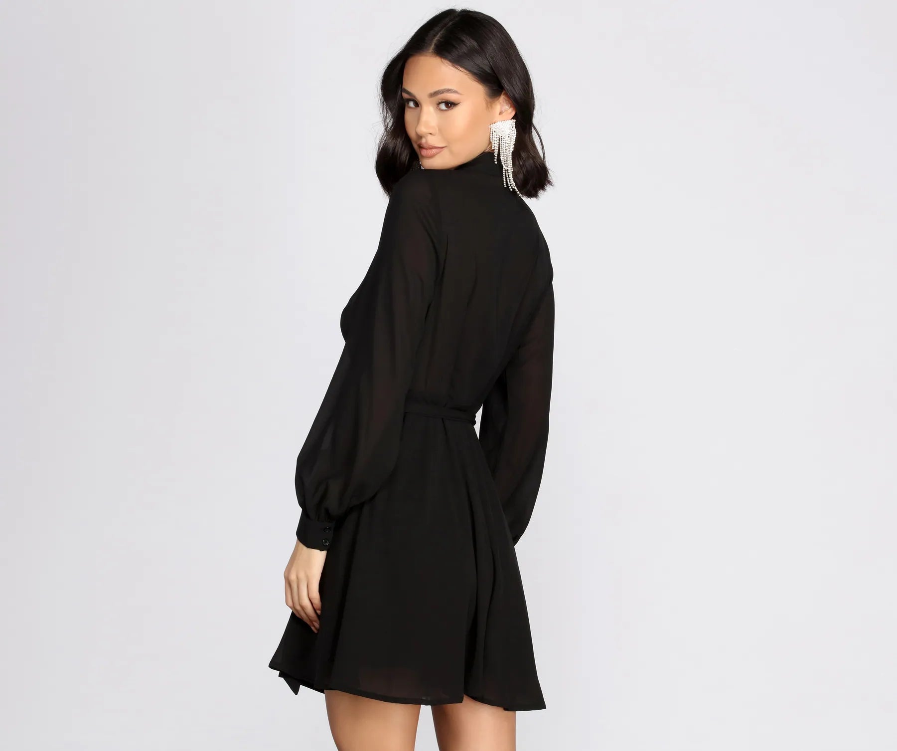 Striving For Success Blazer Chiffon Dress - Image 2