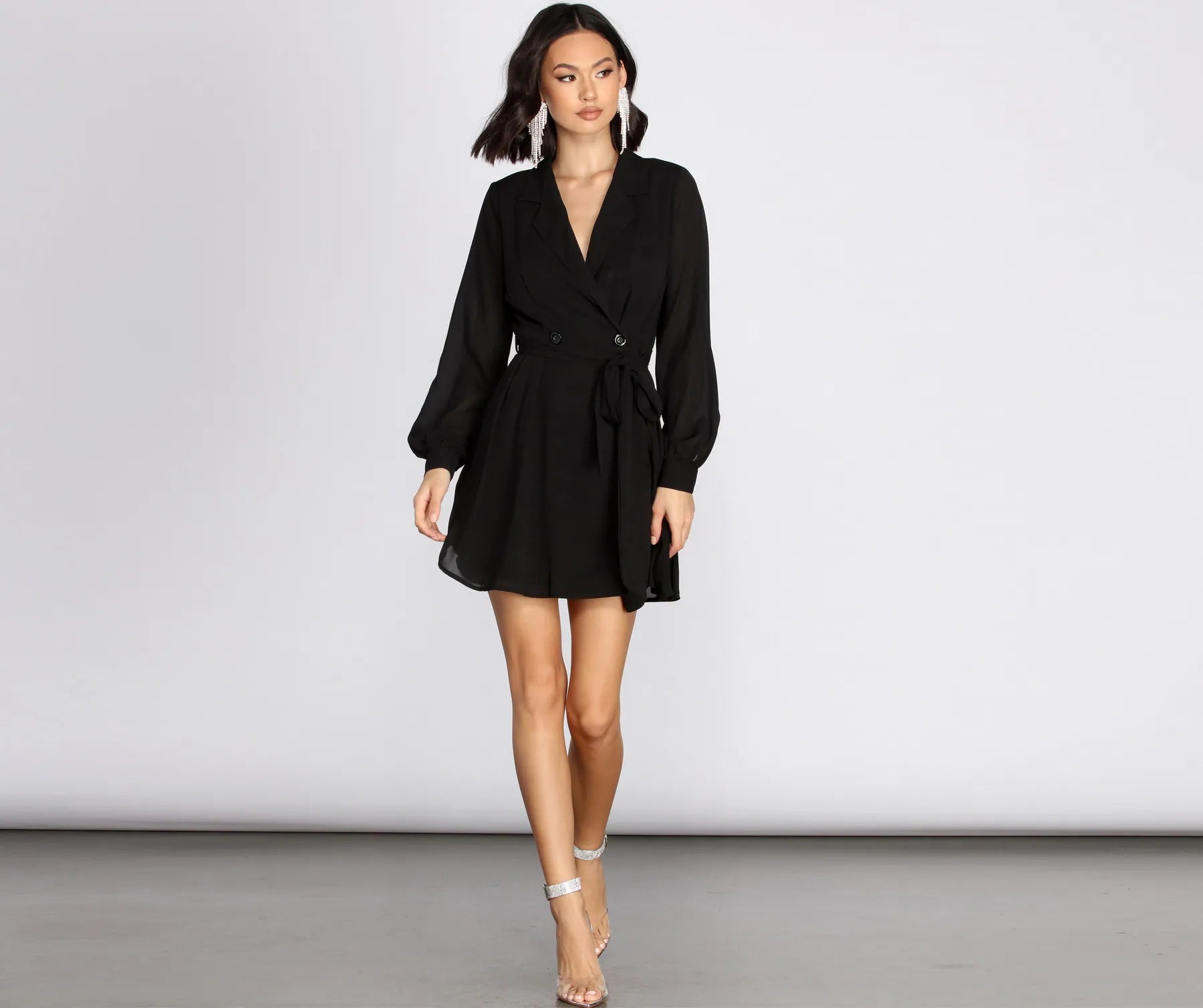 Striving For Success Blazer Chiffon Dress - Image 3