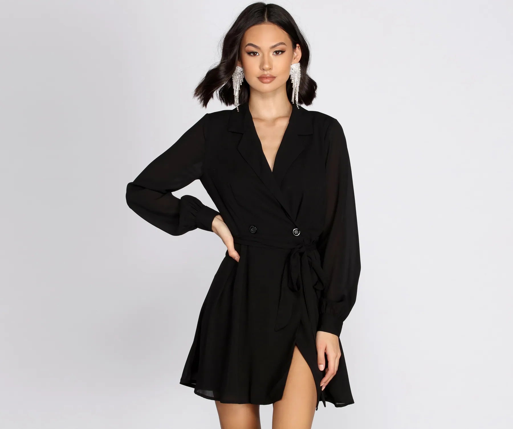 Striving For Success Blazer Chiffon Dress - Image 4