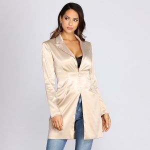 Ever So Chic Satin Trench