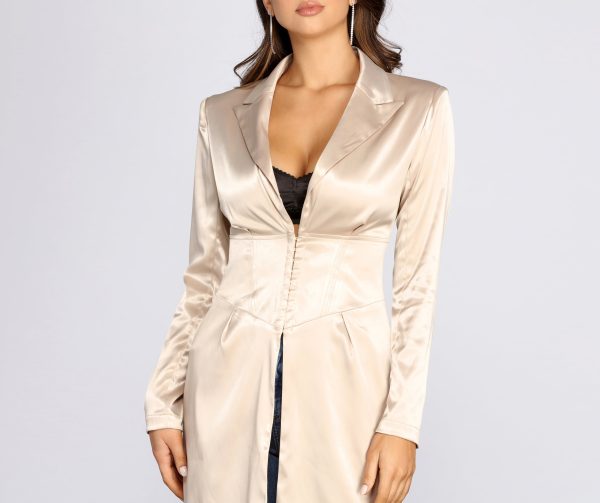 Ever So Chic Satin Trench - Image 3