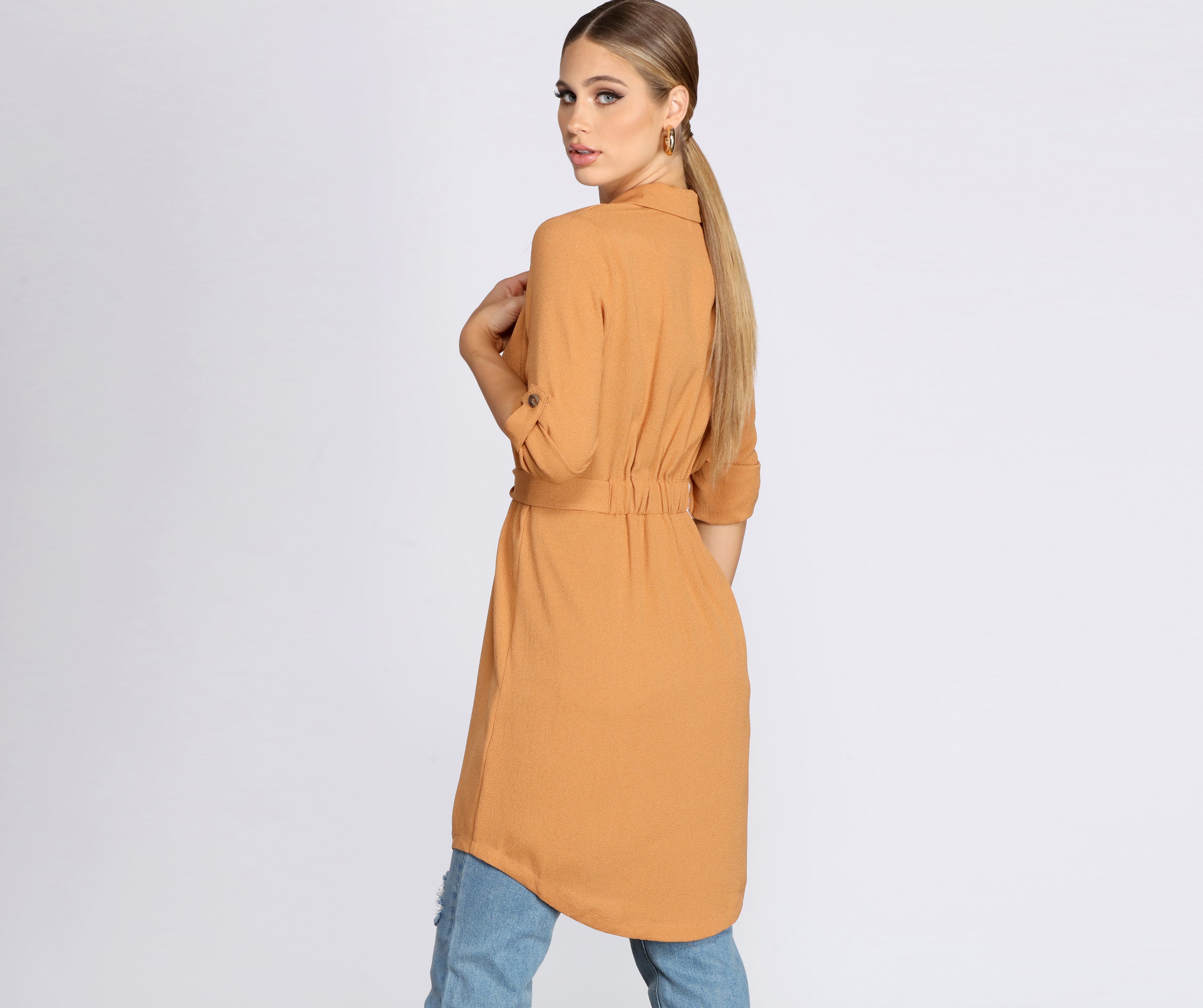 Dressed To Impress Belted Trench - Image 6