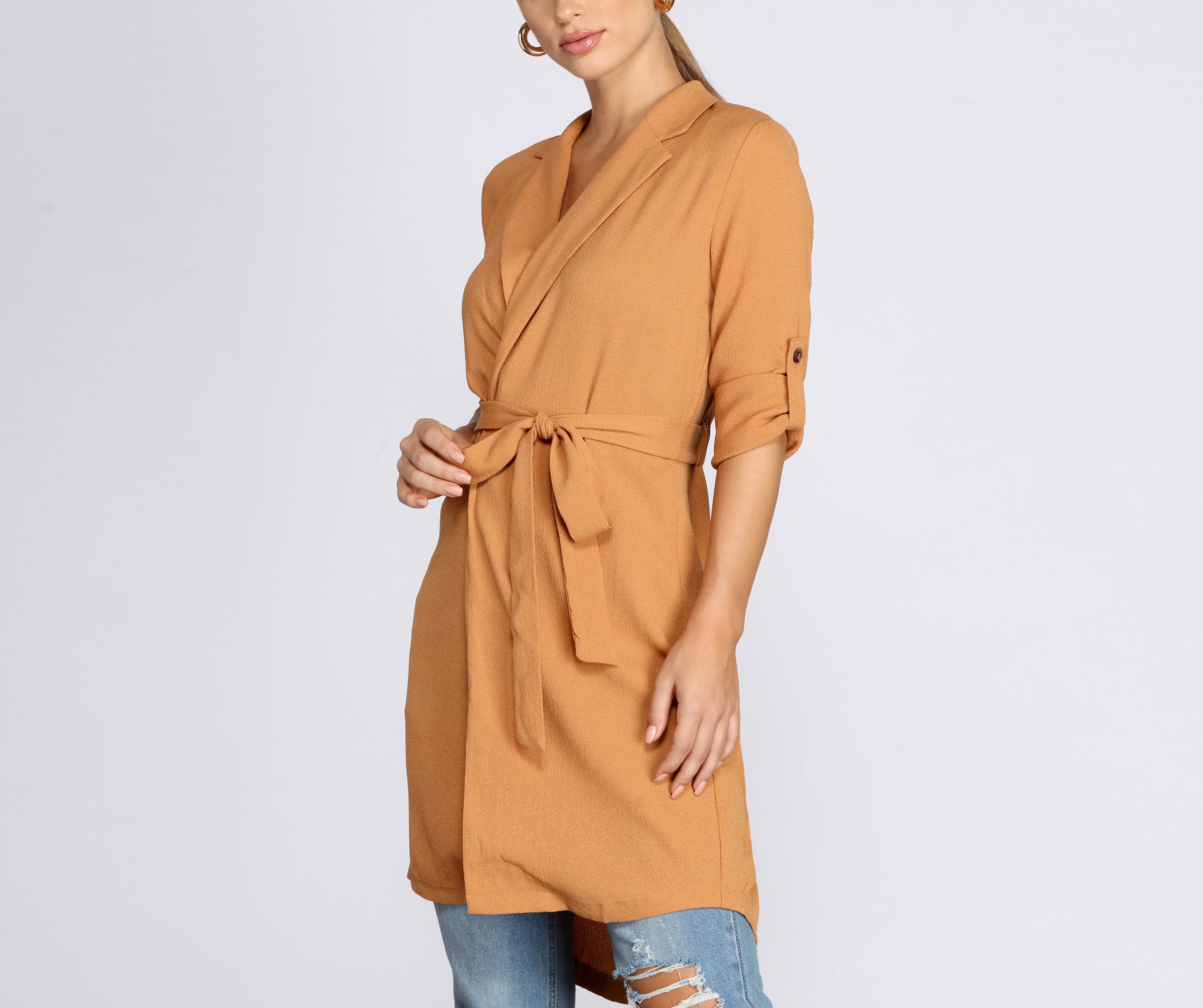 Dressed To Impress Belted Trench - Image 8