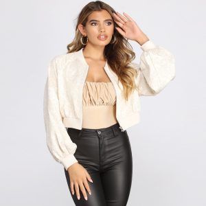 All In The Details Brocade Bomber