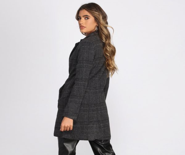 So Posh In Plaid Coat - Image 2