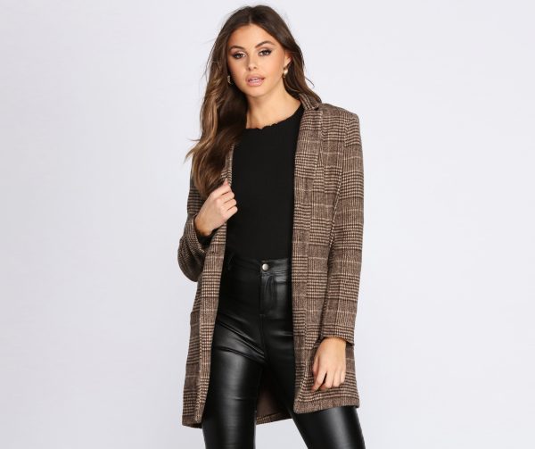 So Posh In Plaid Coat - Image 5