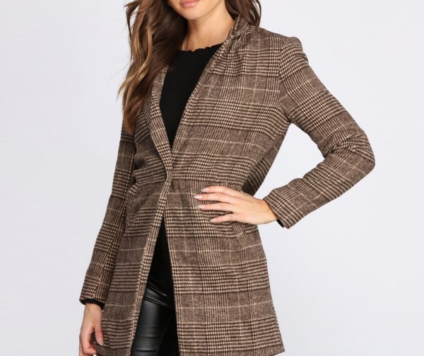 So Posh In Plaid Coat - Image 7