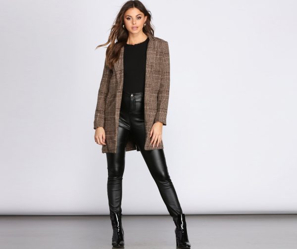 So Posh In Plaid Coat - Image 8