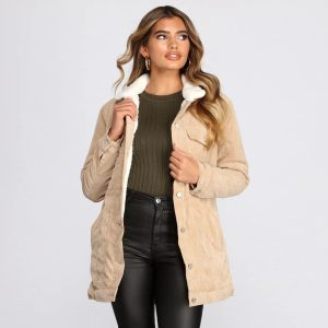 Corduroy And Sherpa Jacket