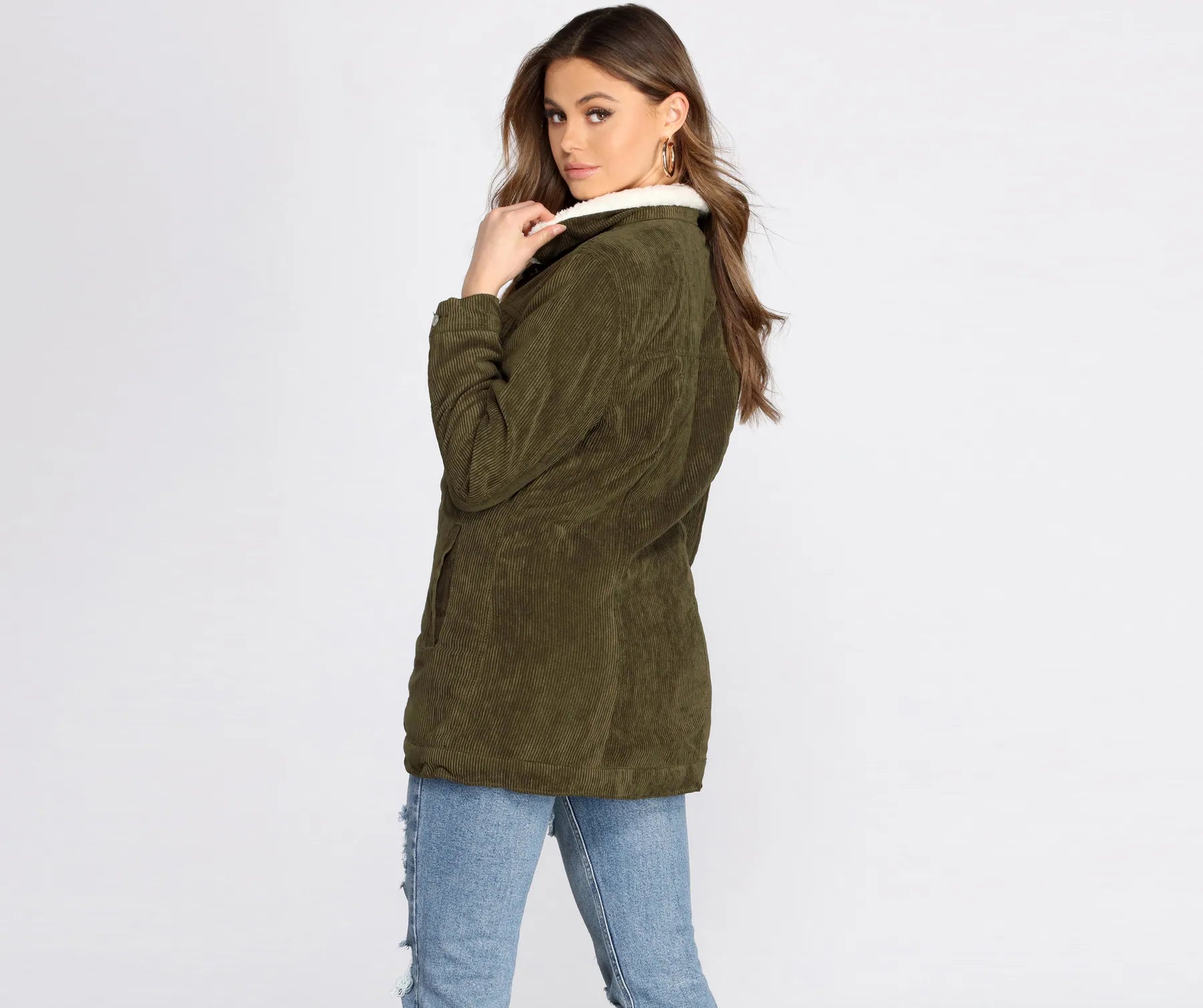 Corduroy And Sherpa Jacket - Image 6