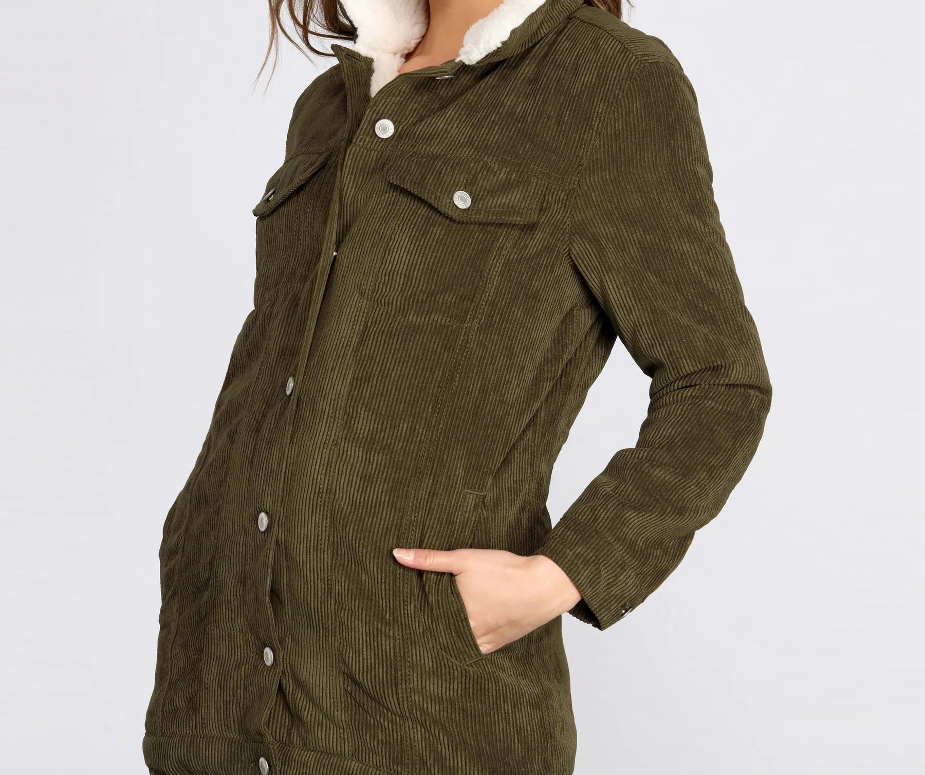 Corduroy And Sherpa Jacket - Image 8