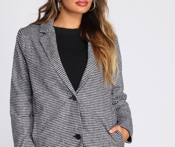 On My Street Style Glen Plaid Coat - Image 4