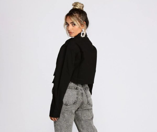 Buckle Up Cropped Jacket - Image 2