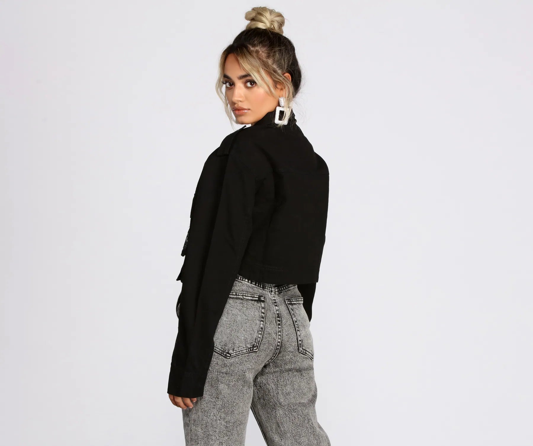 Buckle Up Cropped Jacket - Image 2