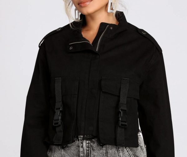 Buckle Up Cropped Jacket - Image 3