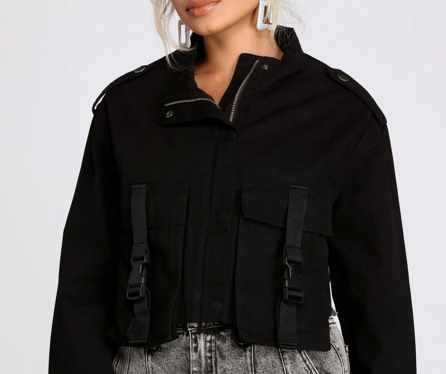 Buckle Up Cropped Jacket - Image 3